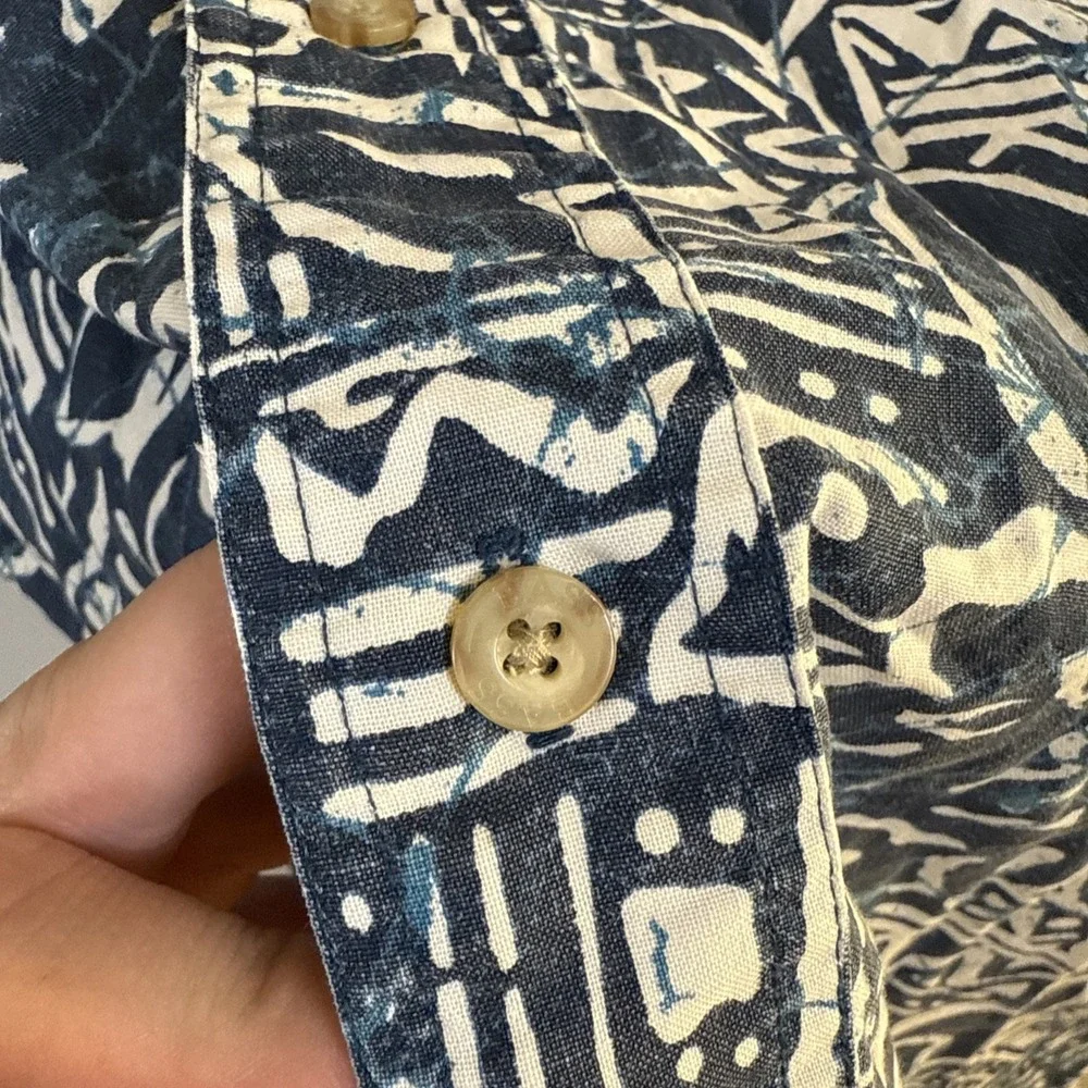 GH Bass Co Men's Short Sleeve Button Up Hawaiian Shirt Large. Vintage Cool‎